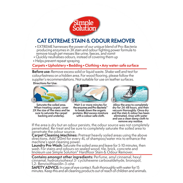 Simple Solution Extreme Stain & Odour Remover for Cats