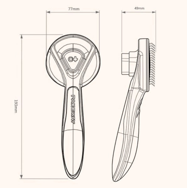 PAKEWAY T9 Pet Slicker Brush Aqua