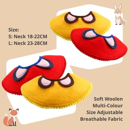 Adjustable Wool Collar Cute Animal Neck Scarf