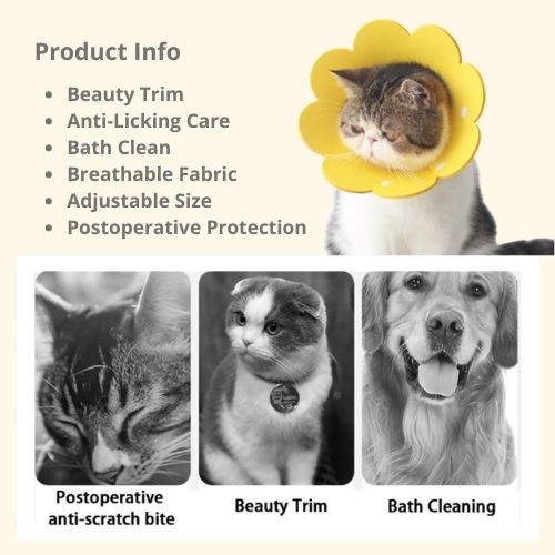 Pet Adjustable Soft Healing Cone Elizabethan Collar