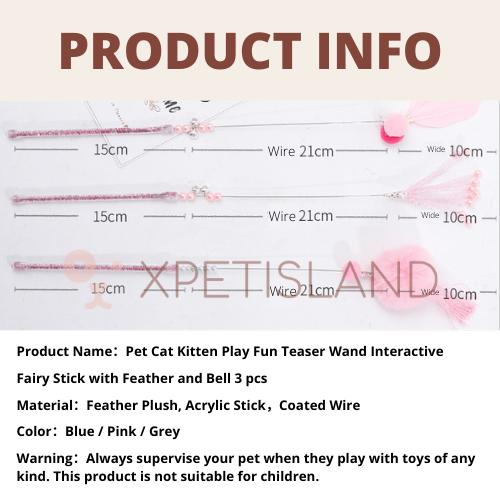 Cat Teaser Wand Gift Set - 3 Pcs