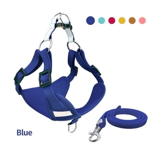 Suede Dog Cat Walking Harness with Leash