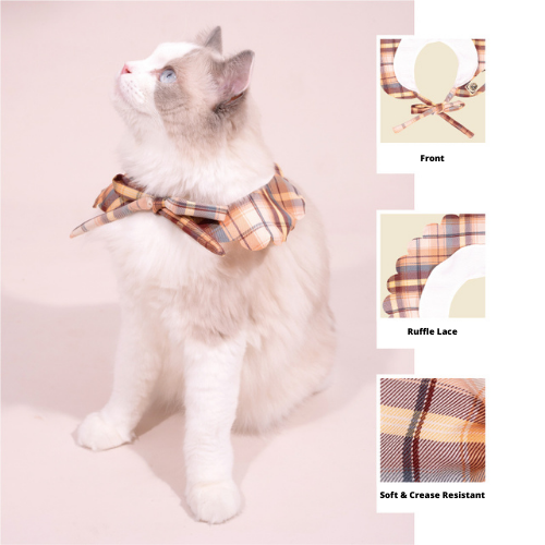 PURLAB JK School Uniform Pet Scarf Collar