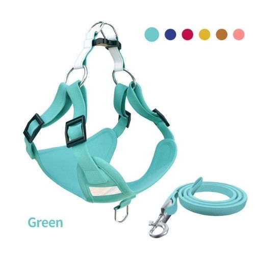 Suede Dog Cat Walking Harness with Leash