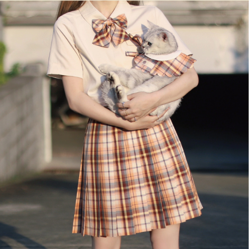 PURLAB JK School Uniform Pet Scarf Collar