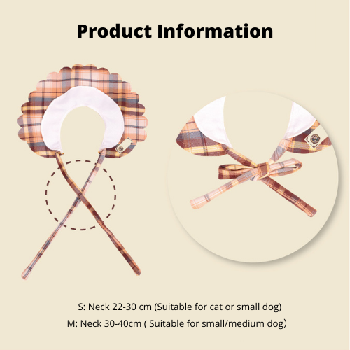 PURLAB JK School Uniform Pet Scarf Collar