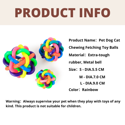 Dog Rainbow Chewable Fetching Ball