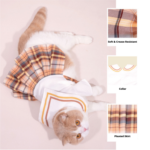 PURLAB JK School Uniform Pet Costume