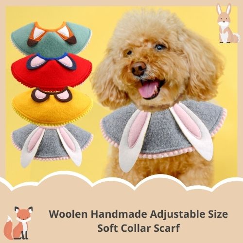 Adjustable Wool Collar Cute Animal Neck Scarf