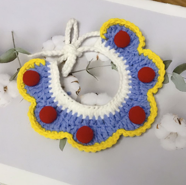 Pet Cat Dog Christmas Knitting Wool Collar