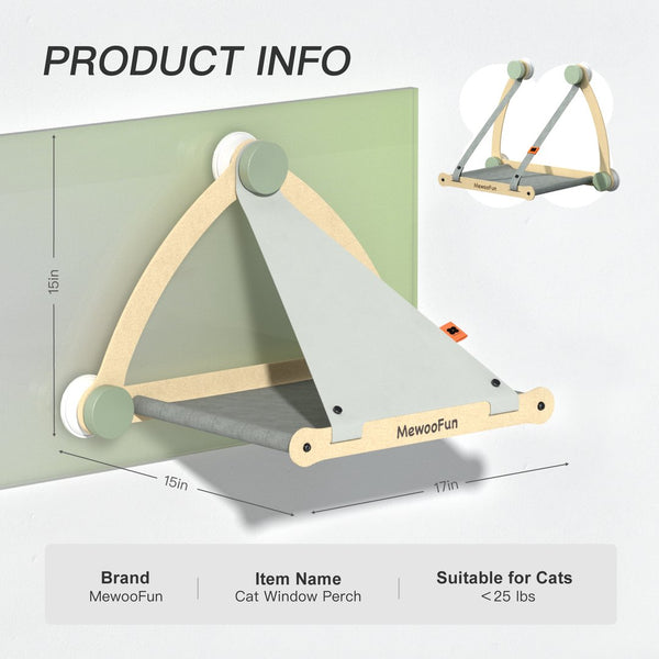 Mewoofun Cat Window Hammock Bed