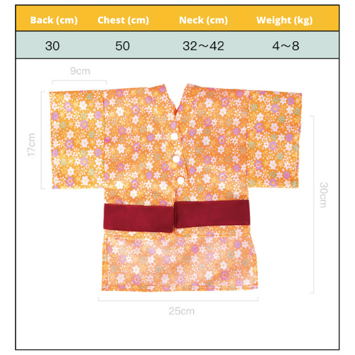 PURLAB Summer Kimono Pet Costume