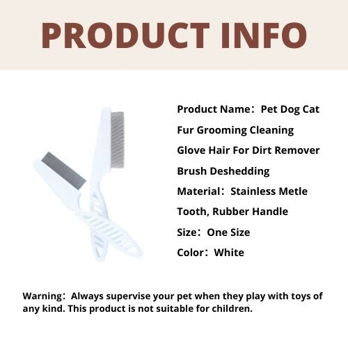 Pet Cat Dog Hair Grooming Comb Flea Brush