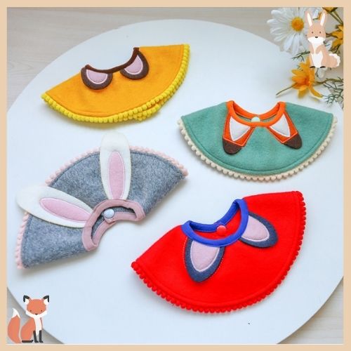 Adjustable Wool Collar Cute Animal Neck Scarf