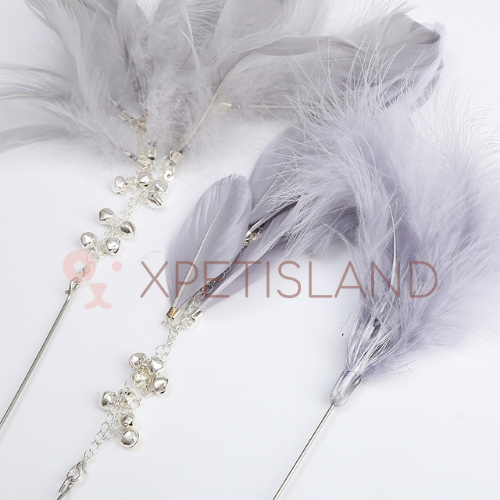 Luxury Cat Sound Feather Wand With Pearl - 3pcs