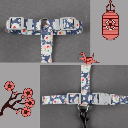Japanese Inspired Cat Dog Walking Leash
