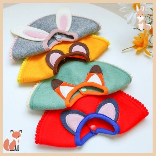 Adjustable Wool Collar Cute Animal Neck Scarf