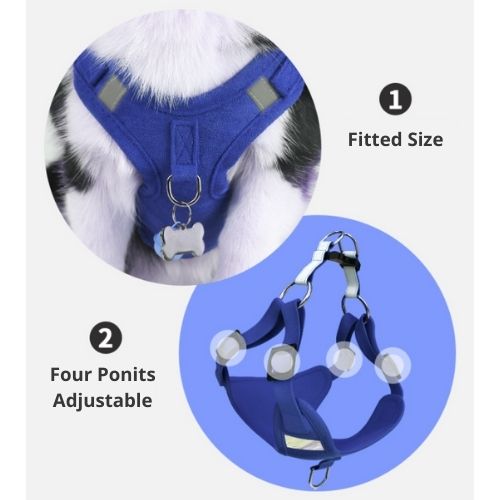 Suede Dog Cat Walking Harness with Leash