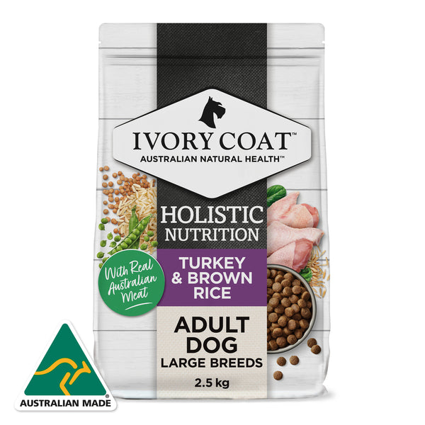 IVORY COAT PUPPY LARGE TURKEY BROWN RICE 2.5KG