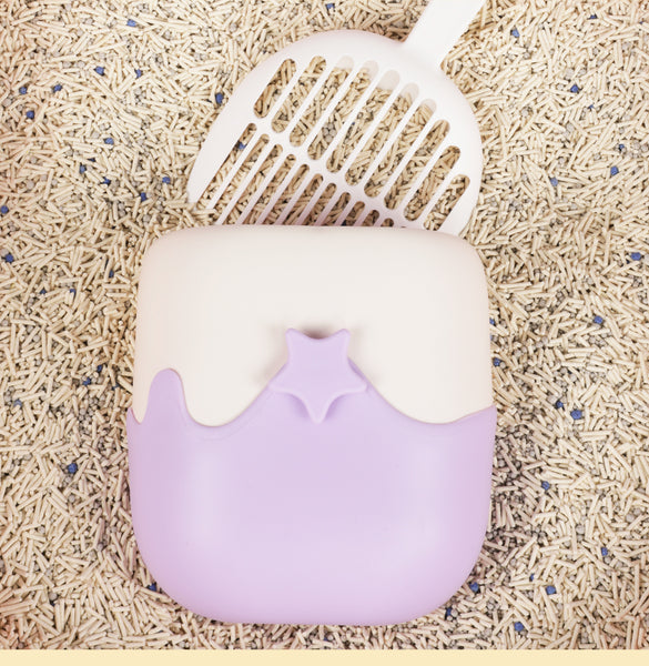 Tinypet Ice Cream Cat Litter Scoop + Holder Set