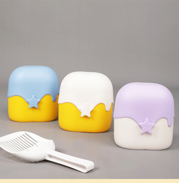 Tinypet Ice Cream Cat Litter Scoop + Holder Set