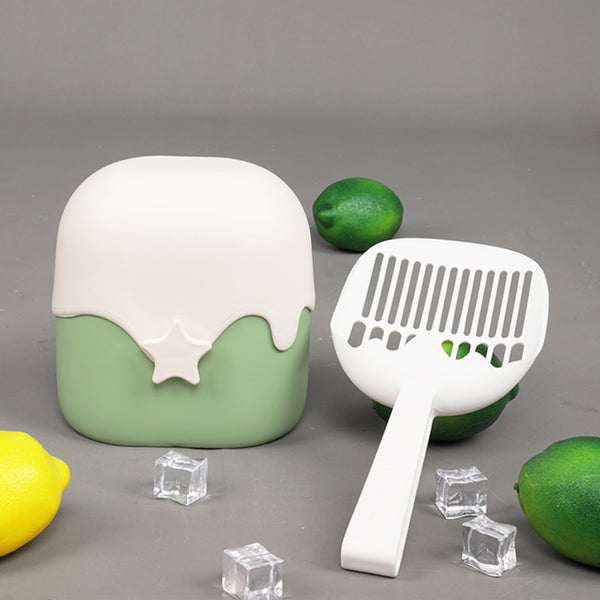 Tinypet Ice Cream Cat Litter Scoop + Holder Set