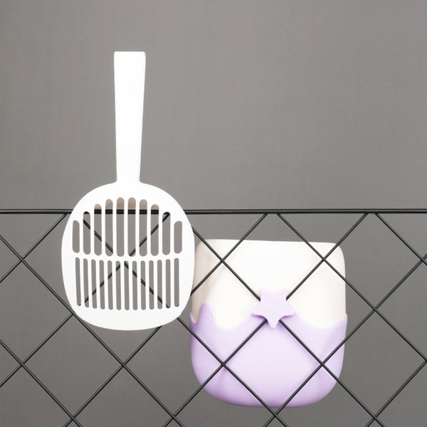 Tinypet Ice Cream Cat Litter Scoop + Holder Set