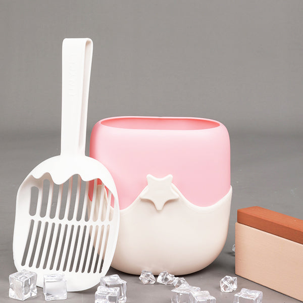 Tinypet Ice Cream Cat Litter Scoop + Holder Set