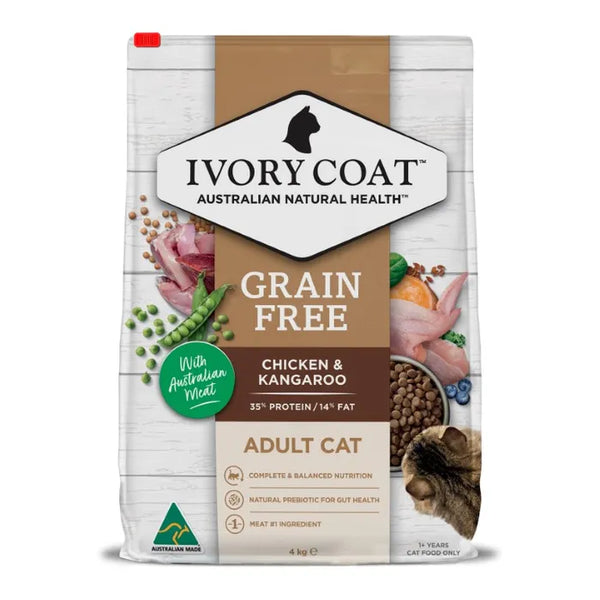 IVORY COAT ADULT CAT GRAIN FREE CHICKEN & KANGAROO