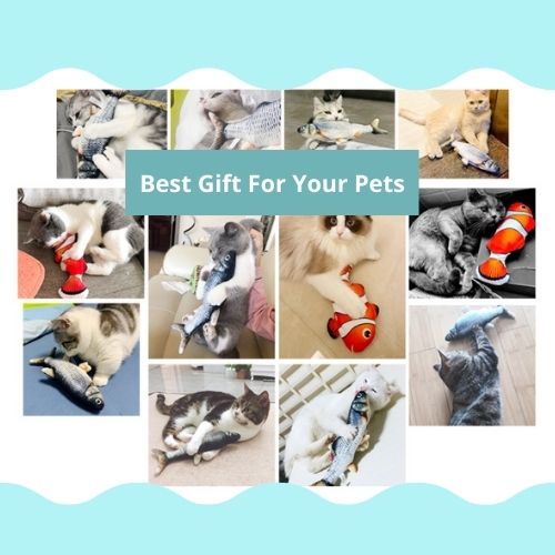 Cat USB Rechargeable Dancing Fish Electric Toy