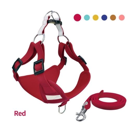 Suede Dog Cat Walking Harness with Leash