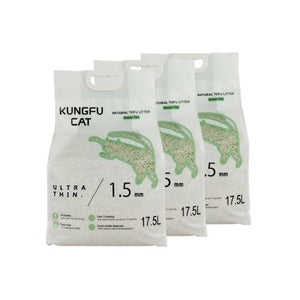 3 x KUNGFU CAT Green Tea Tofu Litter 17.5L/6.5KG