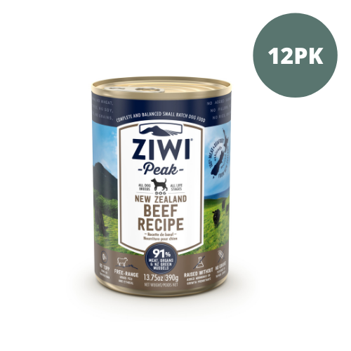 Ziwi Peak Dog Canned Wet Food - Beef 390g - 12PK