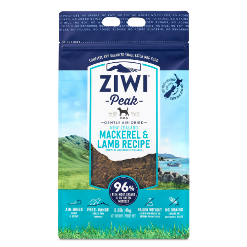 Ziwi Peak Air-Dried Dog Food - Mackerel & Lamb 4kg