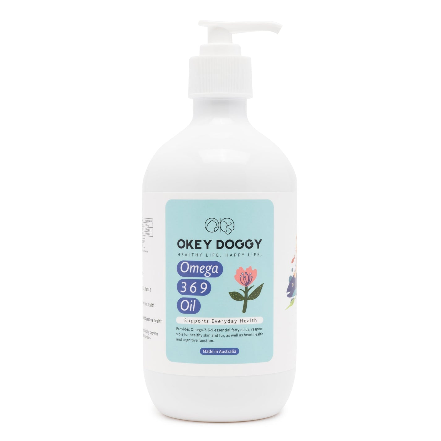 OKEY DOGGY Omega 3,6,9 Oil For Cats & Dogs 500ml