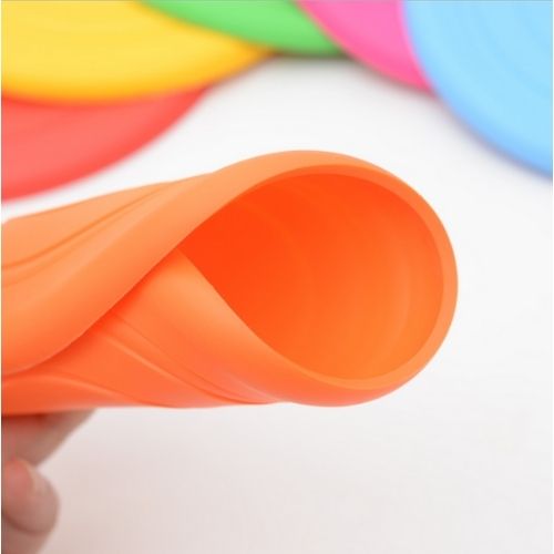 Silicone Rubber Frisbee Pet Dog Safe Exercise Flying Disc
