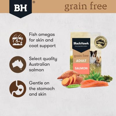 Black Hawk Grain Free Dog Food Sustainably Farmed Salmon - 2.5kg