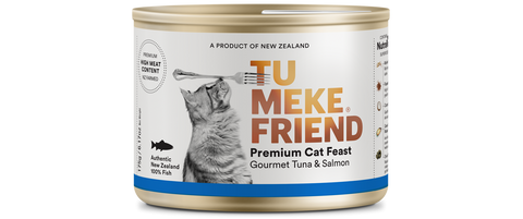 TU MEKE FRIEND Canned Premium Cat Feast Gourmet Tuna & Salmon 175G
