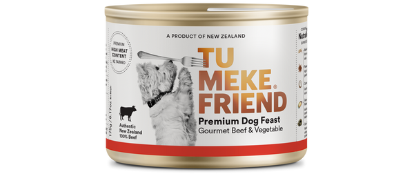 TU MEKE FRIEND Canned Premium Dog Feast Gourmet Beef & Vegetable 175G