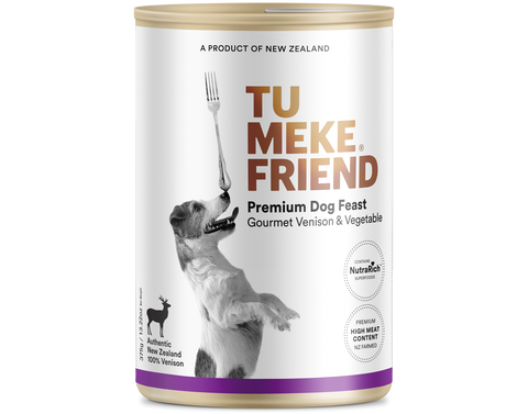 TU MEKE FRIEND Canned Premium Dog Feast Gourmet Venison & Vegetable 375G