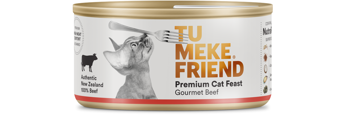 TU MEKE FRIEND Canned Premium Cat Feast Gourmet Beef 85G