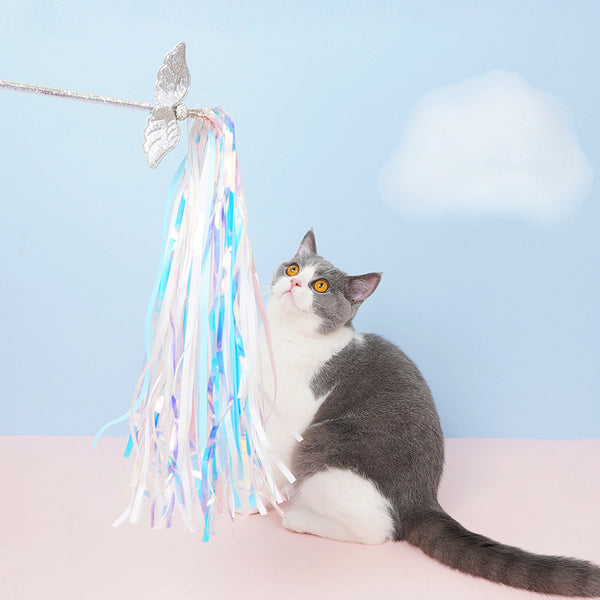 ZEZE Sparkling Tassels Cat Teaser Wand