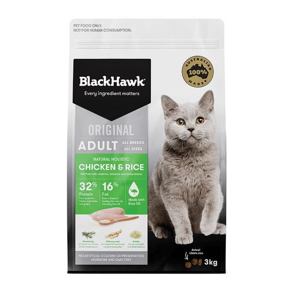 Black Hawk Holistic Cat Food Chicken and Rice - 3kg