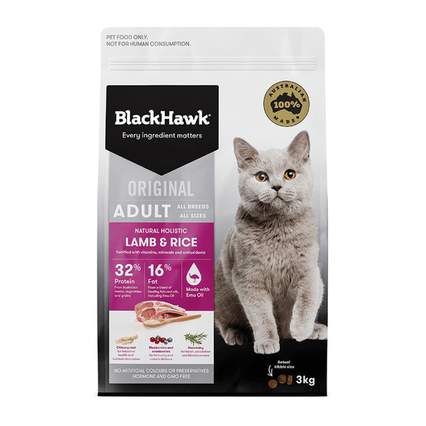 Black Hawk Holistic Cat Food Lamb and Rice - 3kg