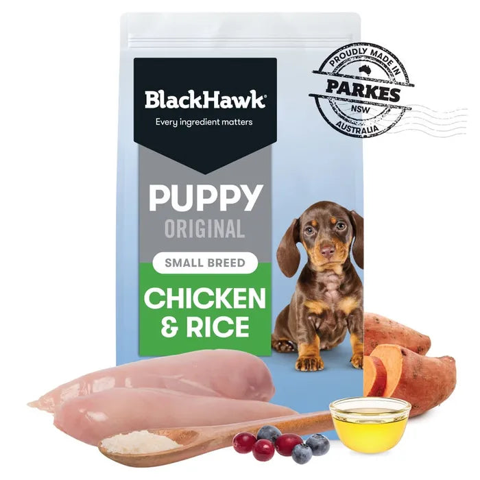 BLACK HAWK PUPPY FOOD FOR SMALL BREEDS ORIGINAL CHICKEN AND RICE 3KG