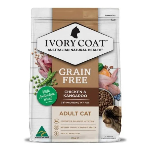 IVORY COAT ADULT CAT GRAIN FREE CHICKEN & KANGAROO