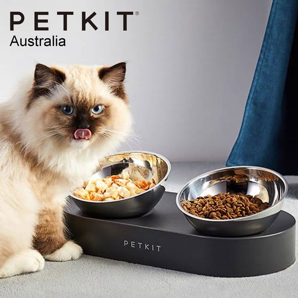 PETKIT FRESH NANO-15° ADJUSTABLE CAT FEEDING METAL DUAL BOWL